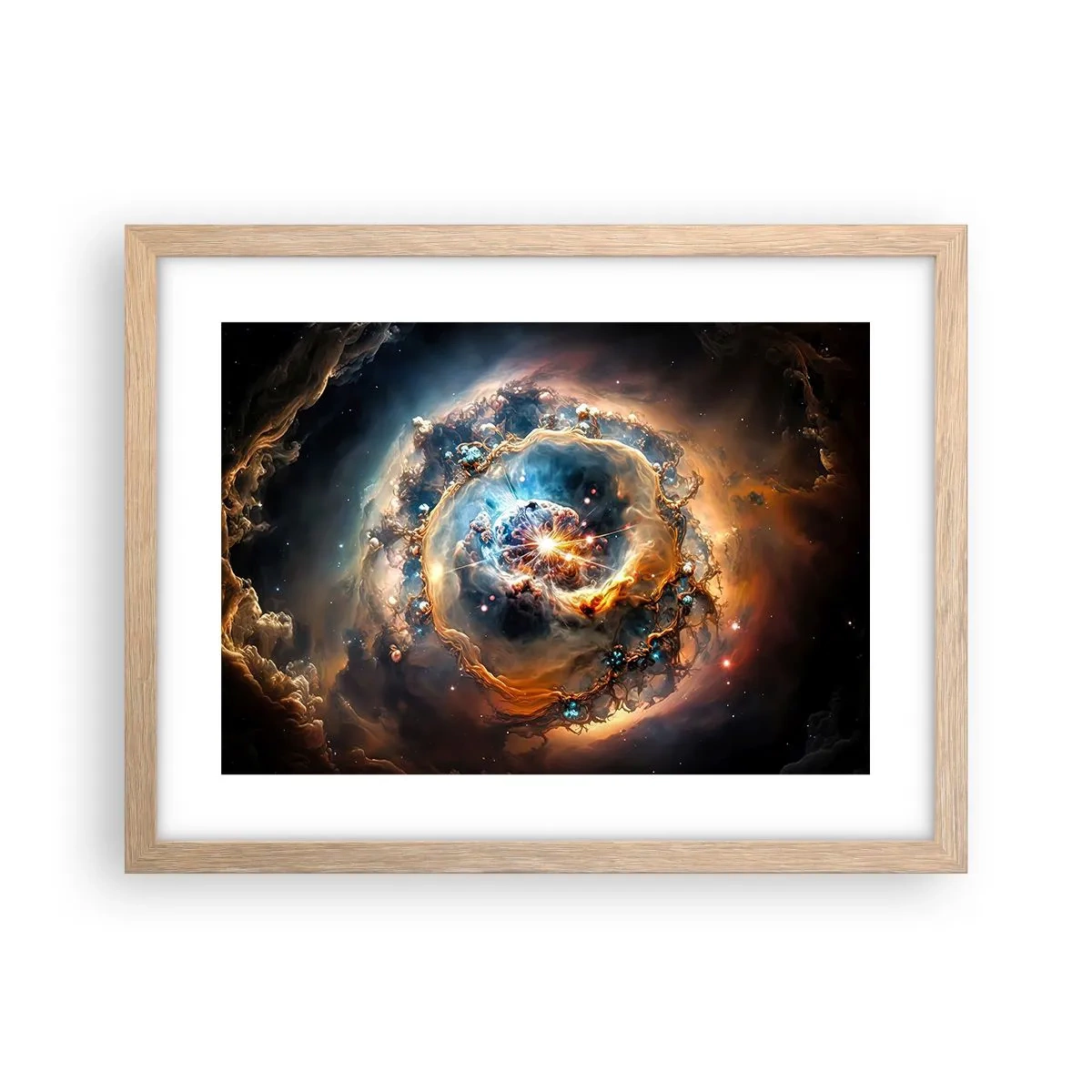 Poster in einem Rahmen aus heller Eiche - Anfang - 40x30 cm