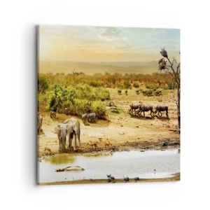 Bild auf Leinwand - Leinwandbild - Ein Fluss floss aus Eden ... - 70x70 cm