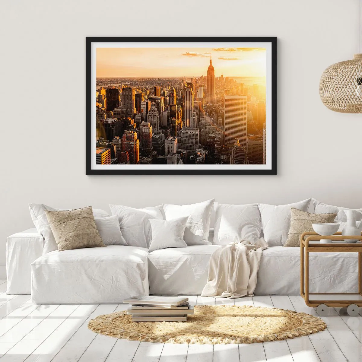 Poster in einem schwarzem Rahmen - In der Sonne wachsen - 50x40 cm