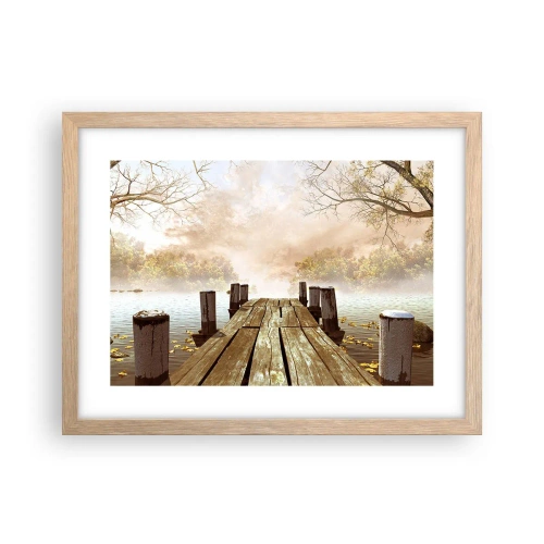 Poster in einem Rahmen aus heller Eiche - Die milde Traurigkeit des Herbstes - 40x30 cm