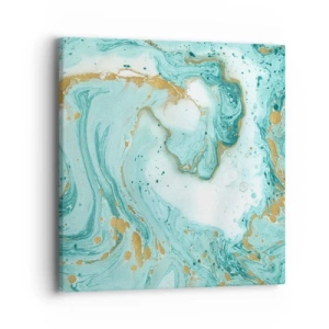 Bild auf Leinwand - Leinwandbild - Unter der großen Welle der Edo-Ära - 40x40 cm