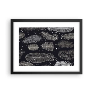 Poster in einem schwarzem Rahmen - Gefiederte Spitze - 40x30 cm