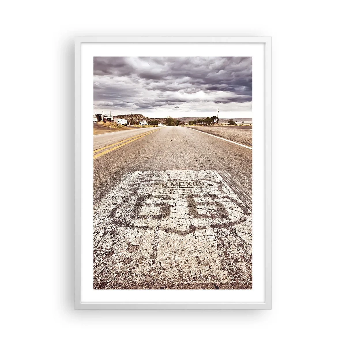 Poster in einem weißen Rahmen - Mother Road - eine amerikanische Legende - 50x70 cm
