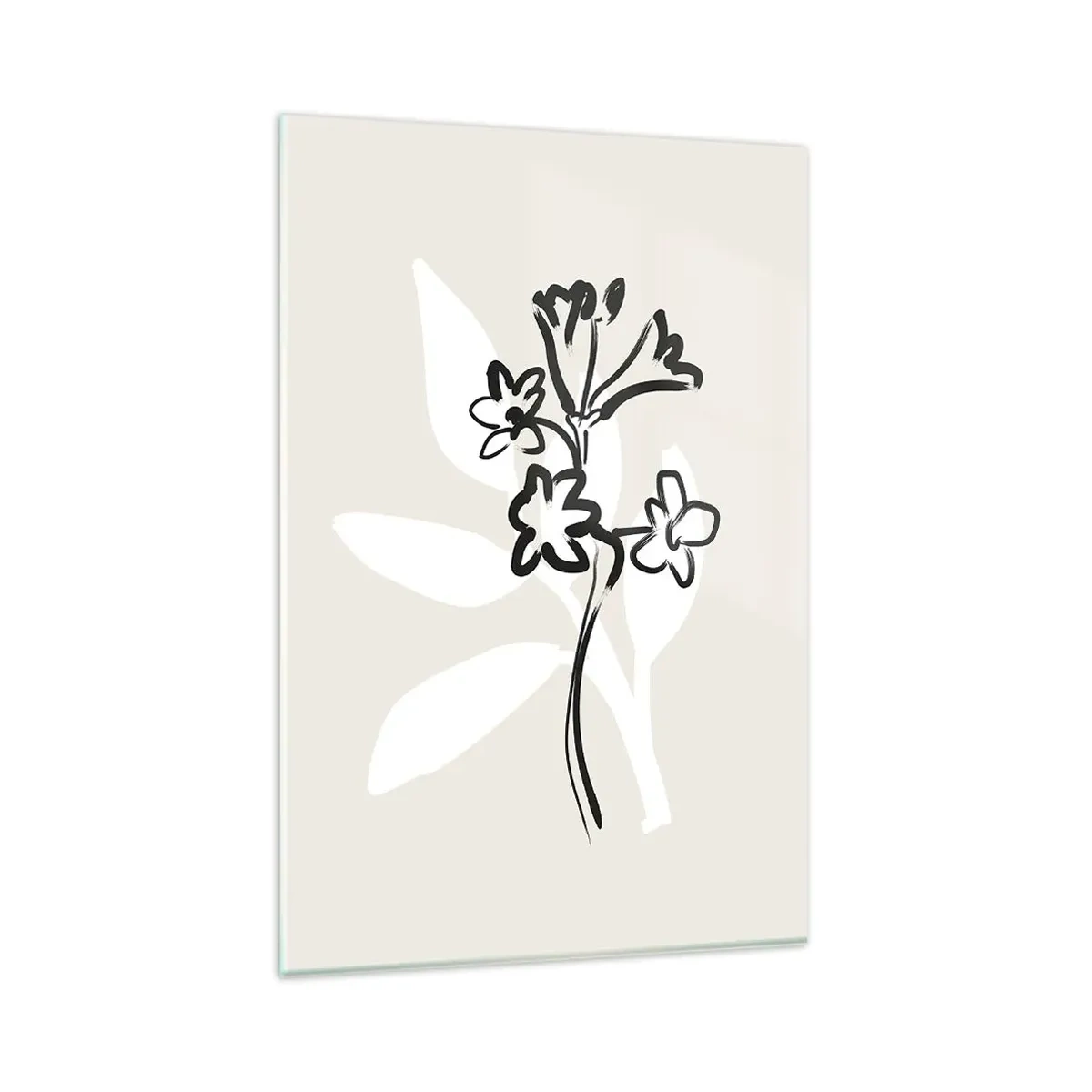 Glasbild - Bild auf glas - Skizze für das Herbarium - 80x120 cm