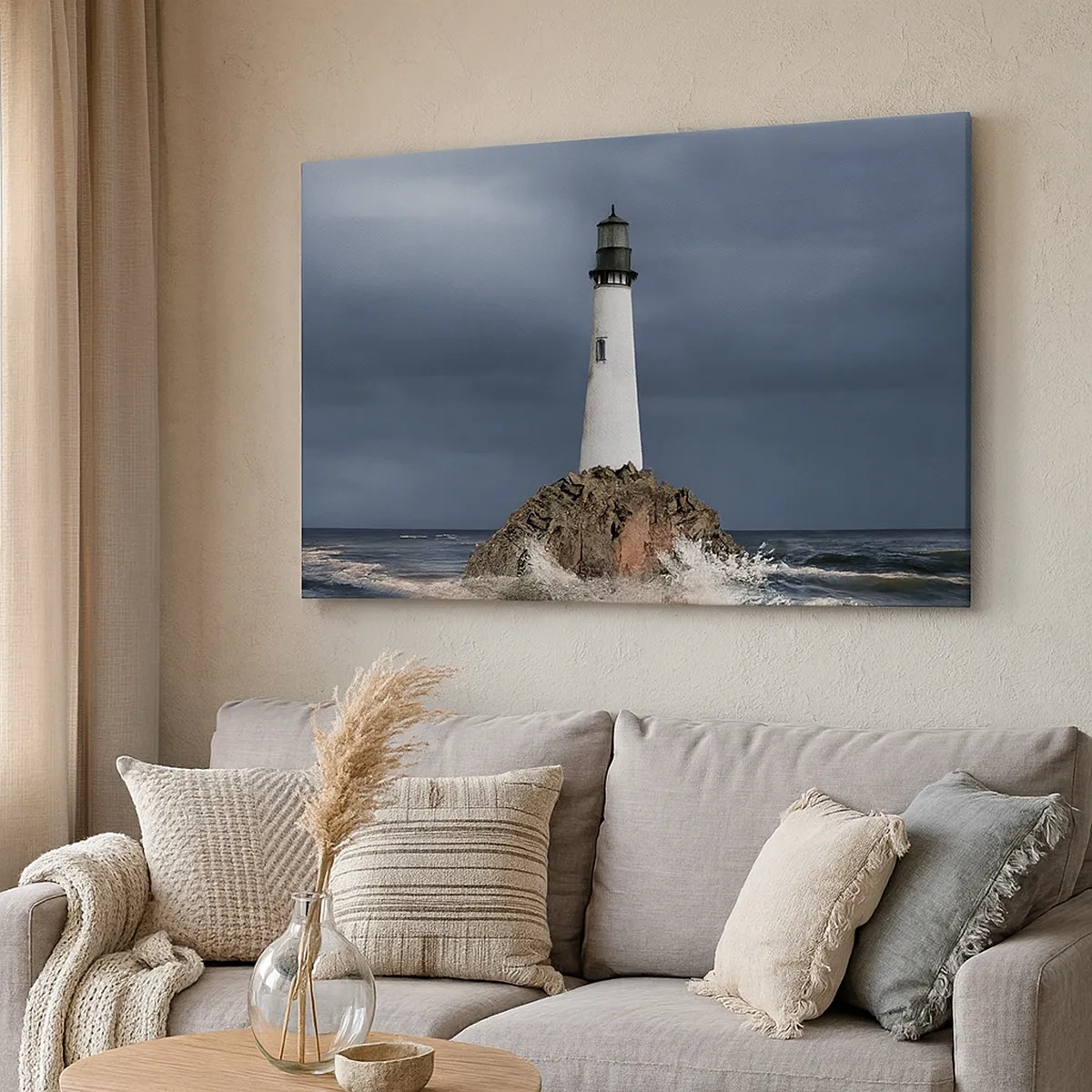 Bild auf Leinwand - Leinwandbild - Hier... hier... hier! - 30x30 cm