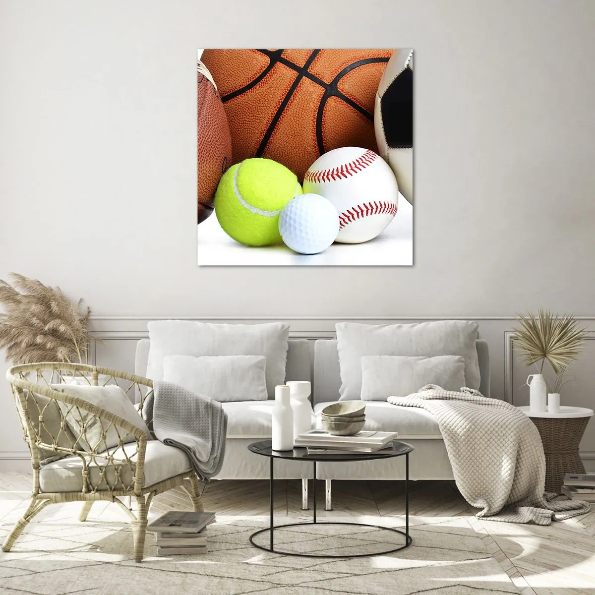 Glasbild - Bild auf glas - Fußball verbindet uns! - 60x60 cm