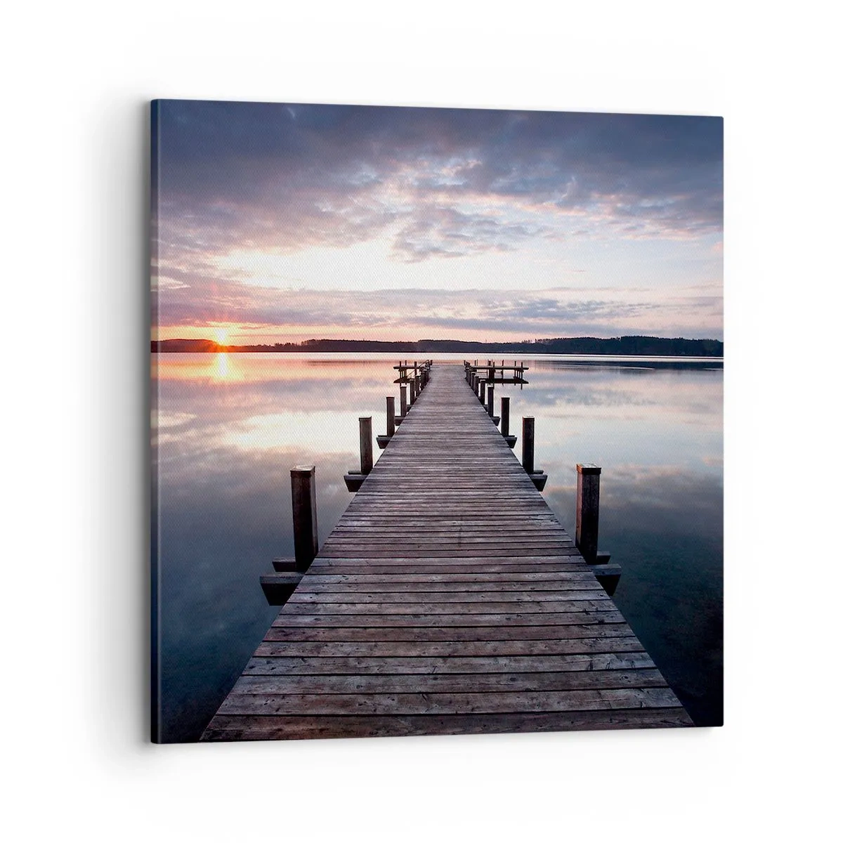 Bild auf Leinwand - Leinwandbild - Eine stille Grenze zwischen Tag und Nacht - 70x70 cm