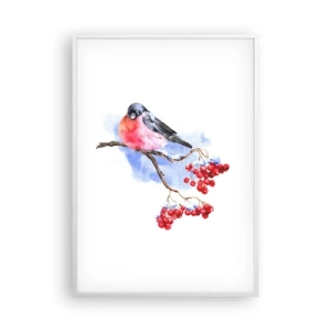 Poster in einem weißen Rahmen - Winter in Farbe - 70x100 cm