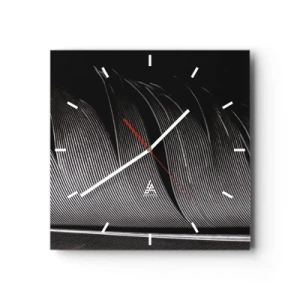 Wanduhr - Glasuhr - Stift – ein wunderbares Design - 40x40 cm