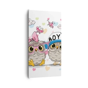 Bild auf Leinwand - Leinwandbild - Lass uns Liebe machen! - 65x120 cm