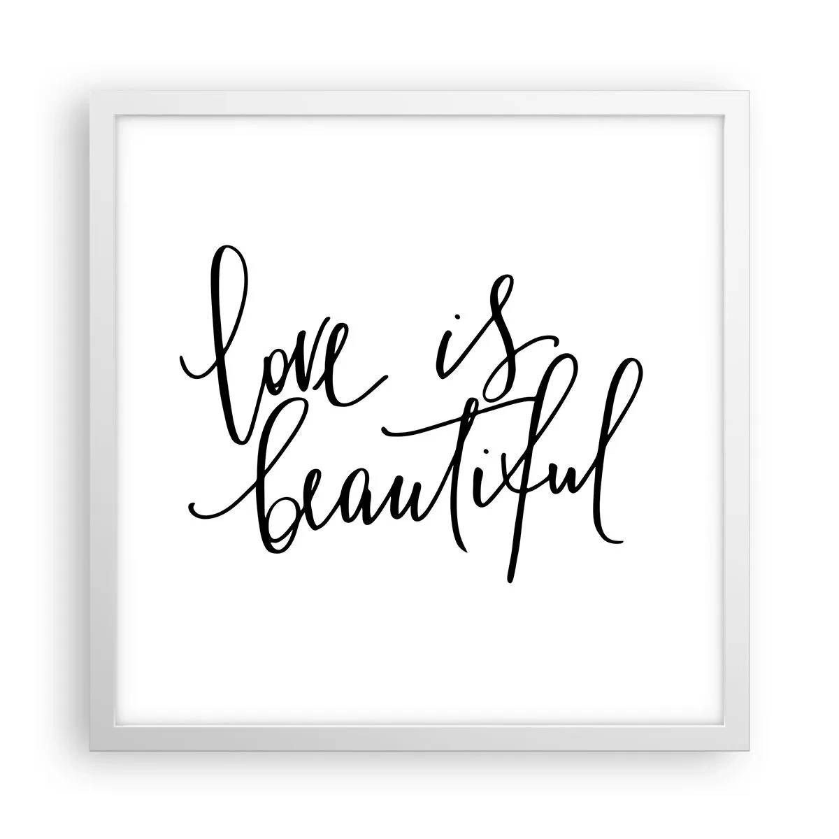 Poster in einem weißen Rahmen - Lies und wiederhol - 40x40 cm