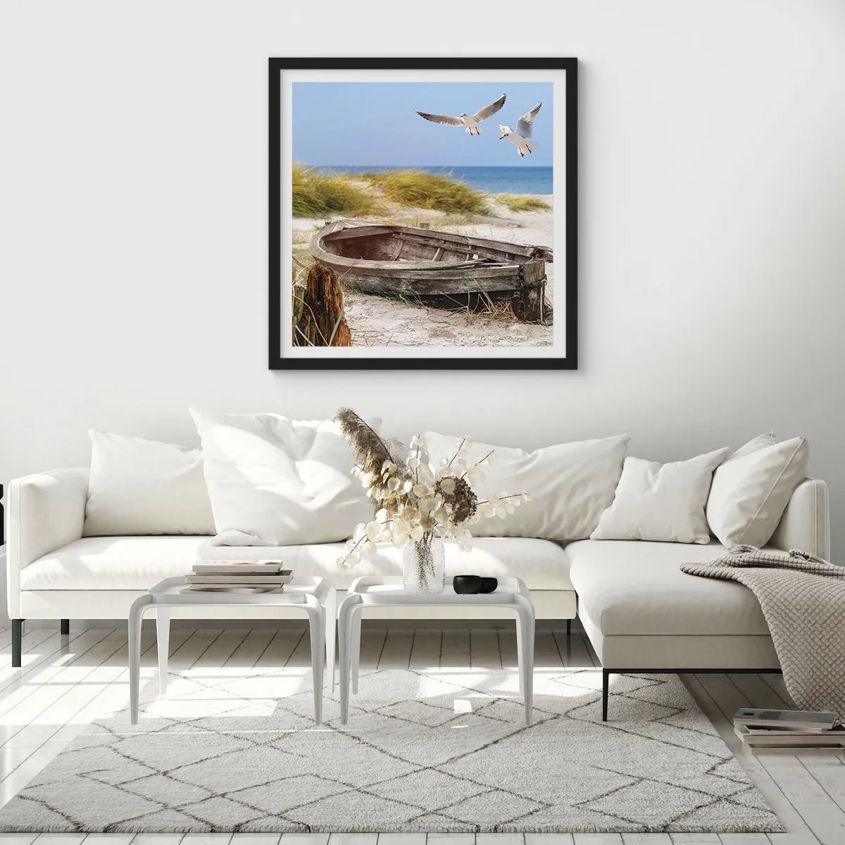 Poster in einem schwarzem Rahmen - In Wind gebadet - 50x50 cm