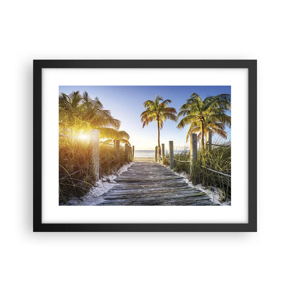 Poster in einem schwarzem Rahmen - Direkt ins Paradies - 40x30 cm