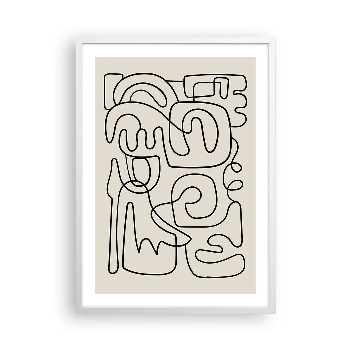 Poster in einem weißen Rahmen - Folge der Spur - 50x70 cm