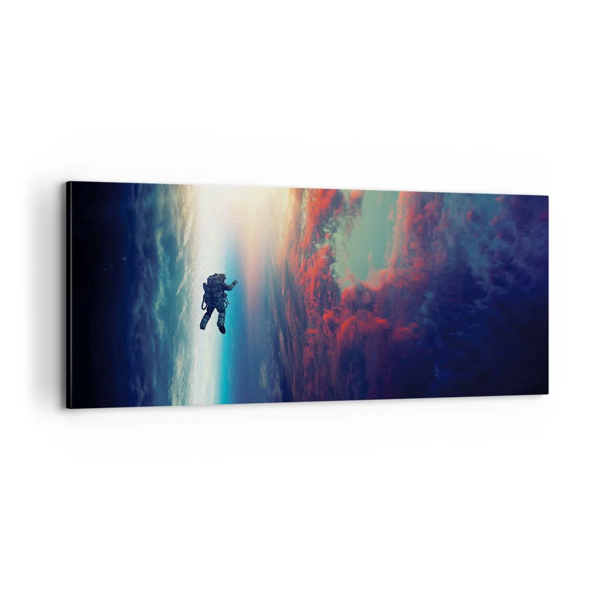 Bild auf Leinwand - Leinwandbild - Sich dem Universum stellen - 100x40 cm