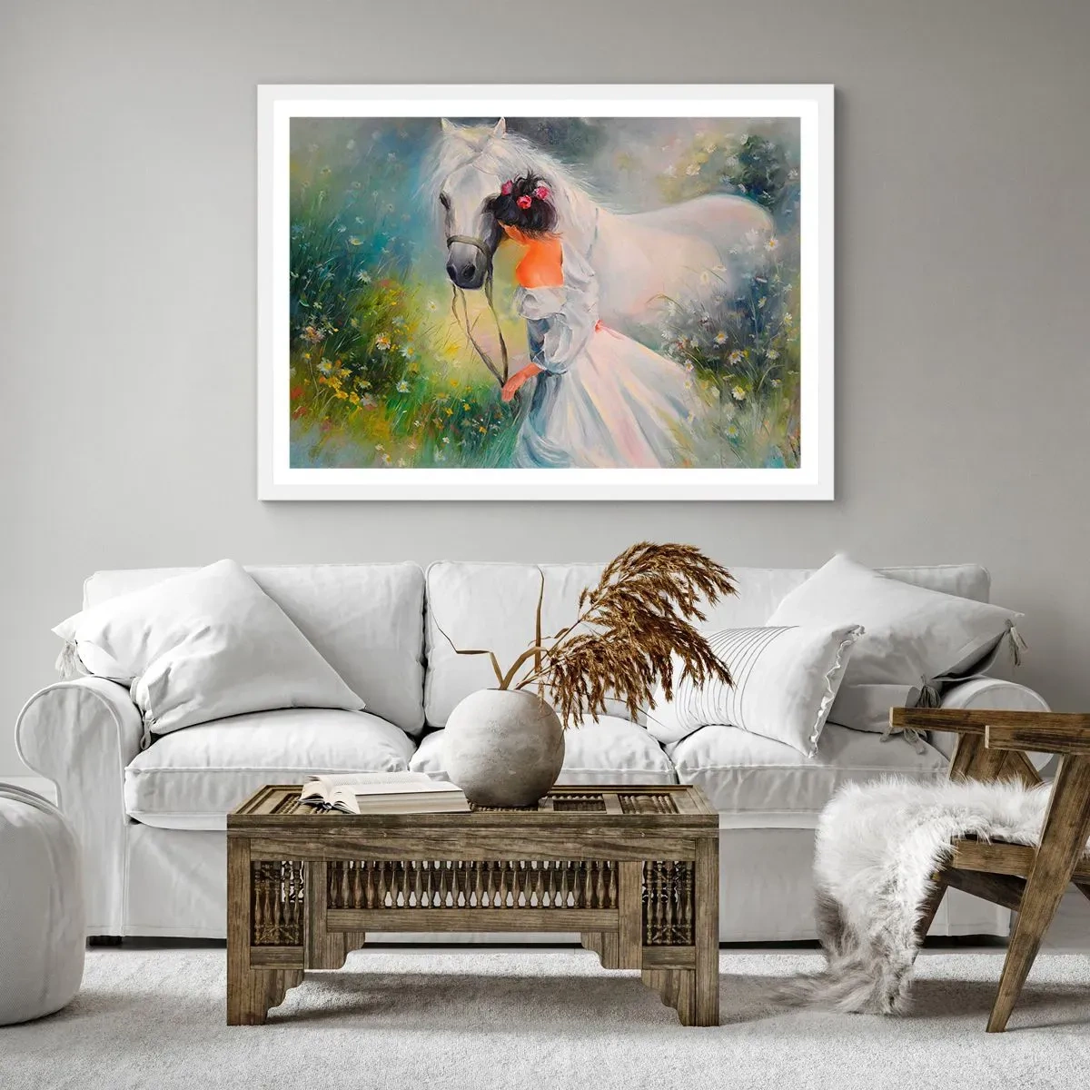 Poster in einem weißen Rahmen - Wie aus einem schönen Traum - 40x30 cm