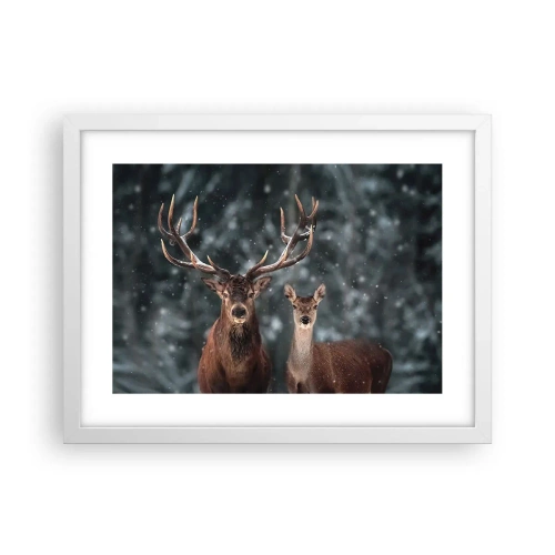 Poster in einem weißen Rahmen - Herr des Waldes mit seiner Frau - 40x30 cm