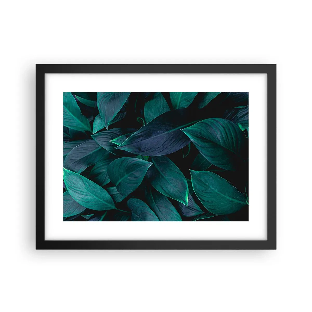 Poster in einem schwarzem Rahmen - Grün in sich selbst - 40x30 cm