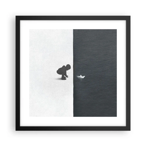 Poster in einem schwarzem Rahmen - Tolle Expedition - 40x40 cm