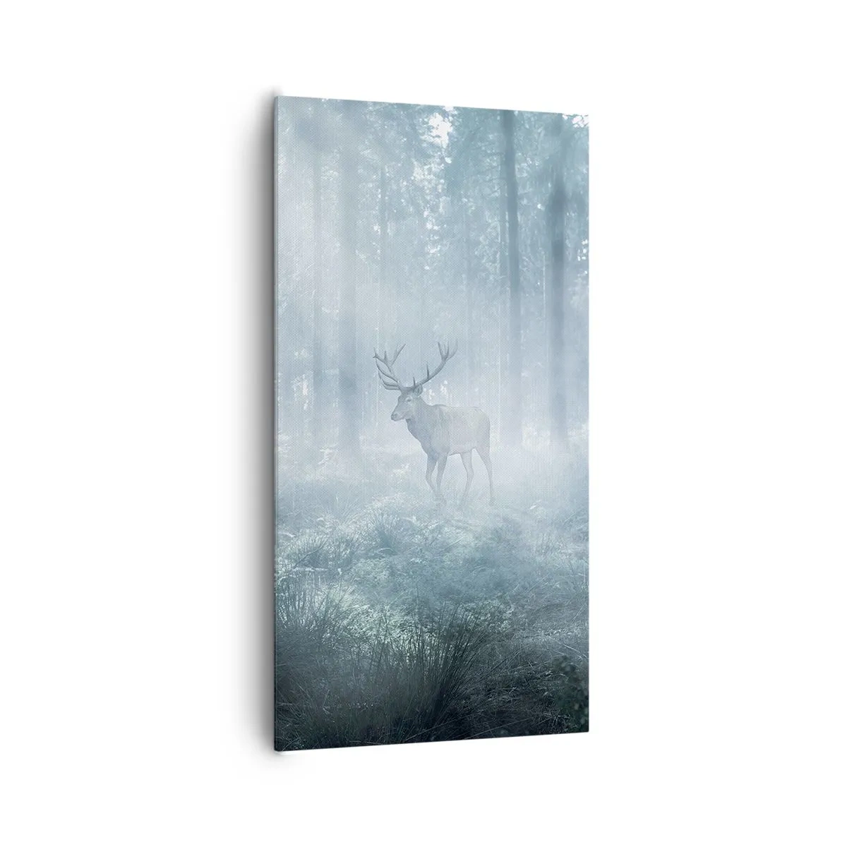 Bild auf Leinwand - Leinwandbild - Morgenvisite auf dem Grundstück - 65x120 cm