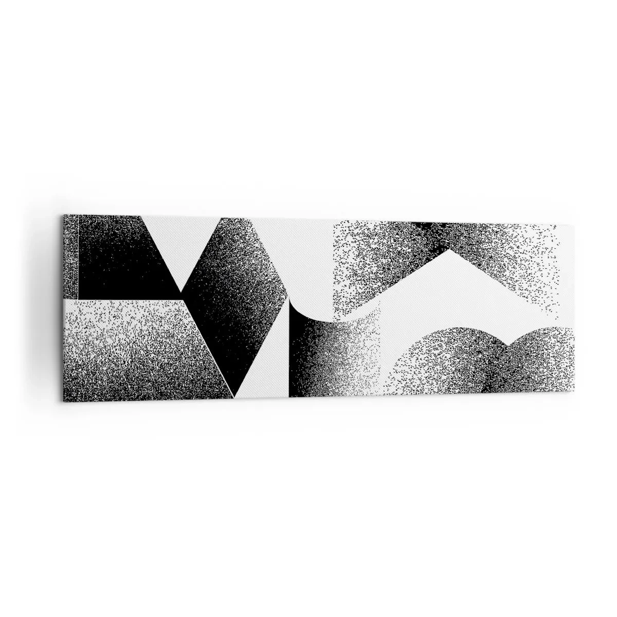 Bild auf Leinwand - Leinwandbild - Geometrie bestehend aus Winkeln und ovalen Formen - 160x50cm - Winkel und Ovale - Moderne Wanddekoration für Wohnzimmer und Schlafzimmer ARTTOR