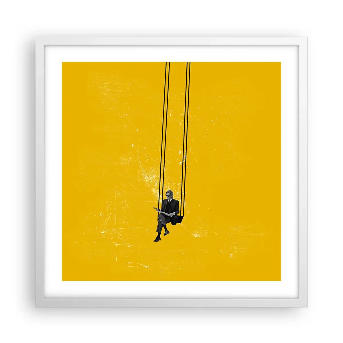 Poster in einem weißen Rahmen - Tag wie jeder andere - 50x50 cm