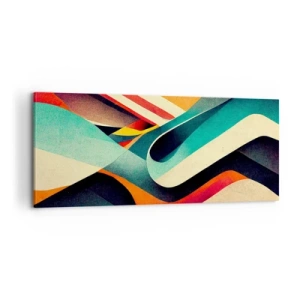 Bild auf Leinwand - Leinwandbild - Intensive Komposition - 100x40 cm