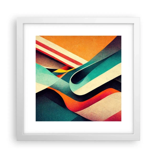 Poster in einem weißen Rahmen - Intensive Komposition - 30x30 cm