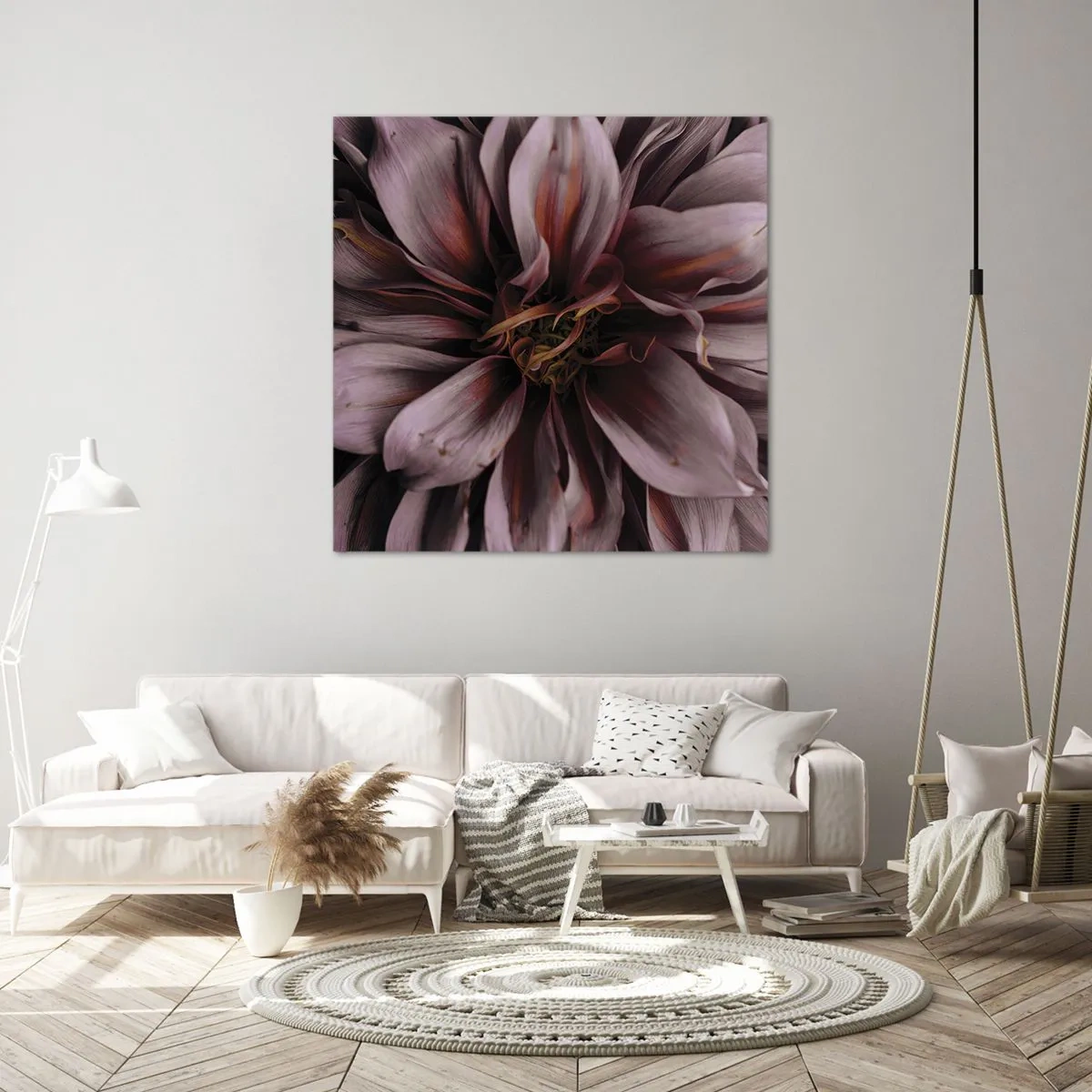 Bild auf Leinwand - Leinwandbild - Ein Blumenherz - 70x70 cm