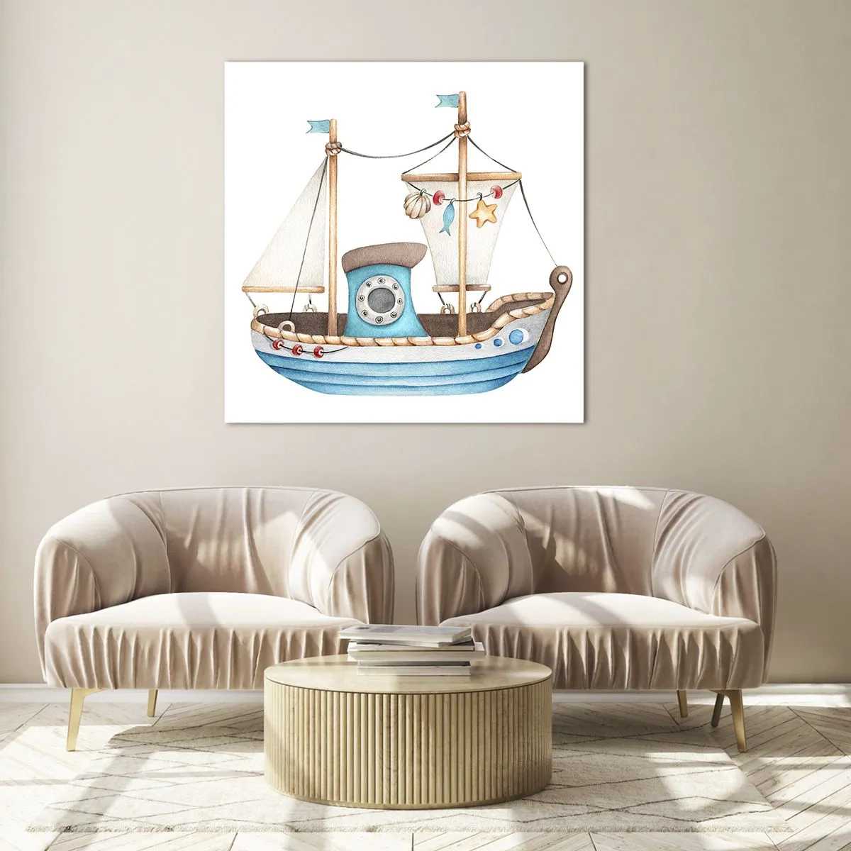 Glasbild - Bild auf glas - Ahoi, Abenteuer! - 70x70 cm