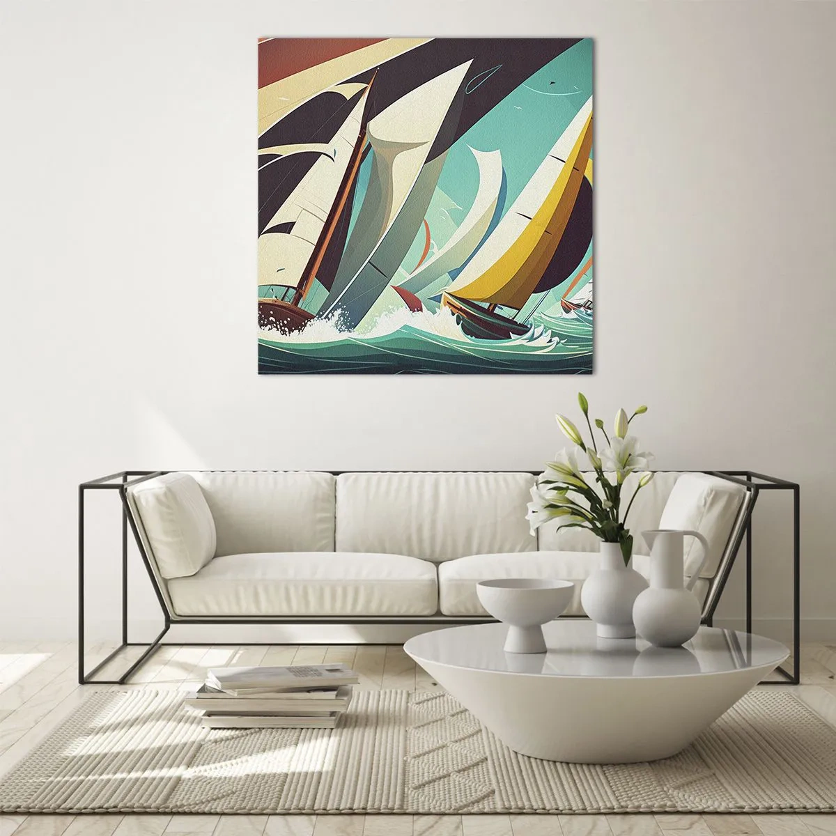 Glasbild - Bild auf glas - Viel Glück mit den Elementen - 70x70 cm