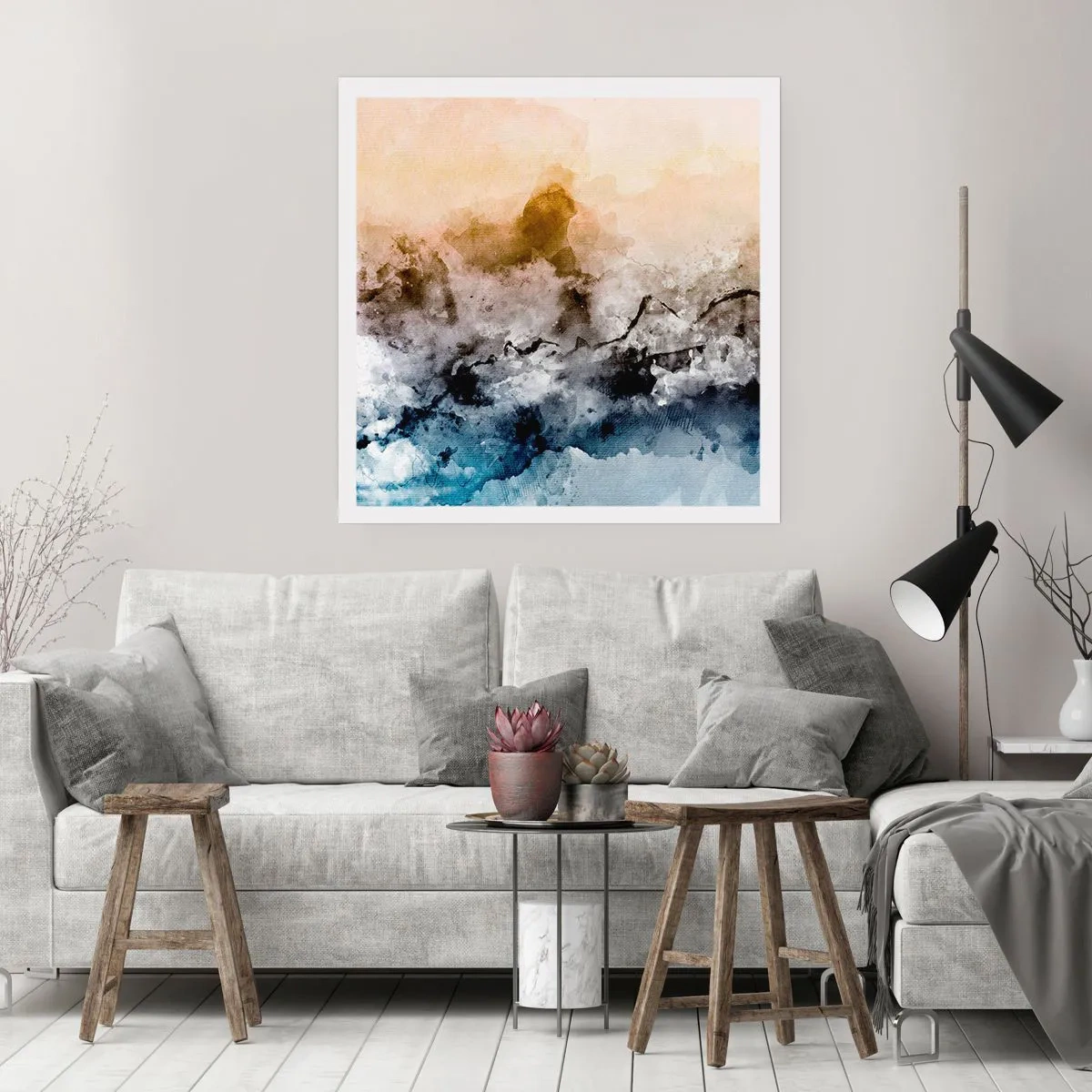 Poster - In einer Nebelwolke ertrunken - 30x30 cm