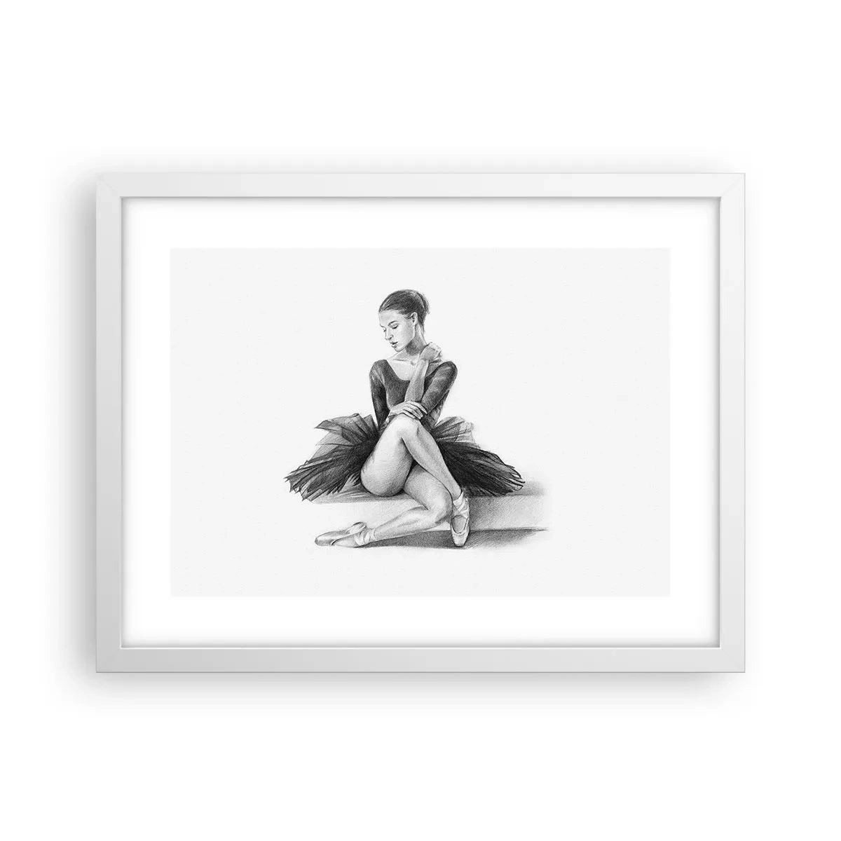 Poster in einem weißen Rahmen - Vom Tanz verzaubert - 40x30 cm