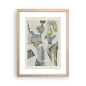 Poster in einem Rahmen aus heller Eiche - Komposition hinter dem Glas - 30x40 cm