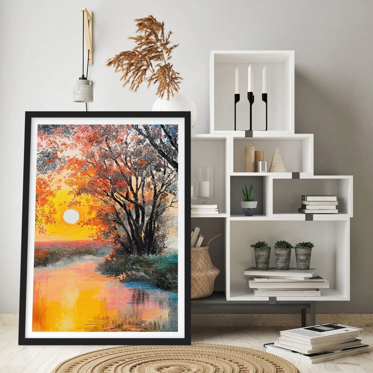 Poster in einem schwarzem Rahmen - Herbststimmung - 61x91 cm