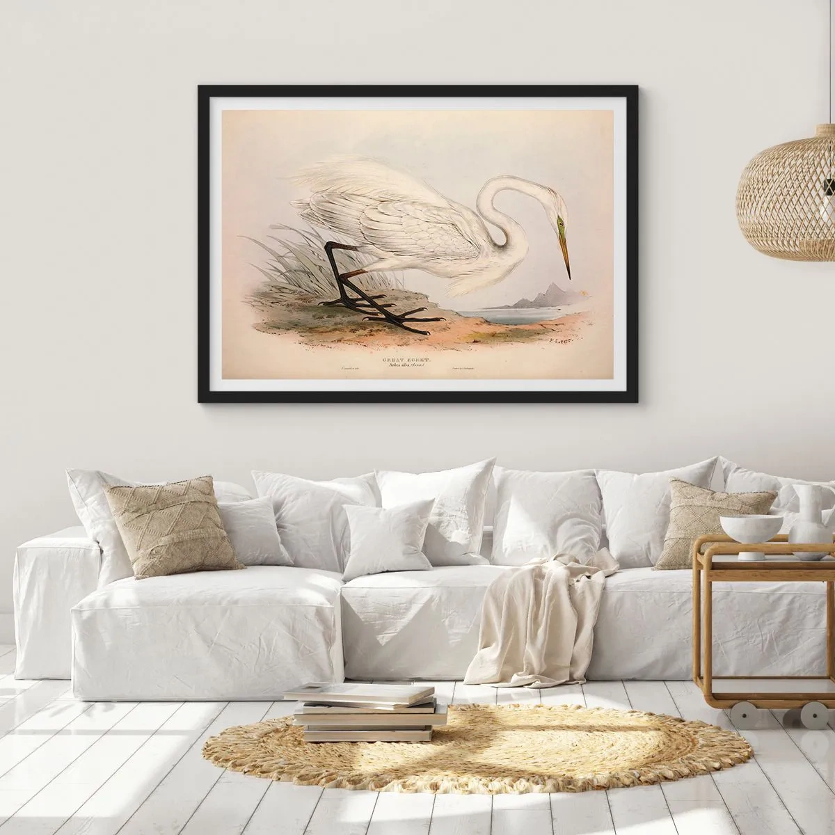 Poster in einem schwarzem Rahmen - Dame auf den Binsen - 40x30 cm