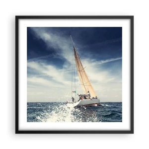 Poster in einem schwarzem Rahmen - Sie werden uns nicht einholen! - 50x50 cm