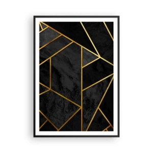 Poster in einem schwarzem Rahmen - Dunkelheit und Glanz - 70x100 cm
