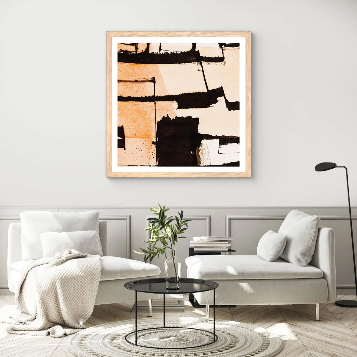 Poster in einem Rahmen aus heller Eiche - Also doch Ordnung - 40x40 cm