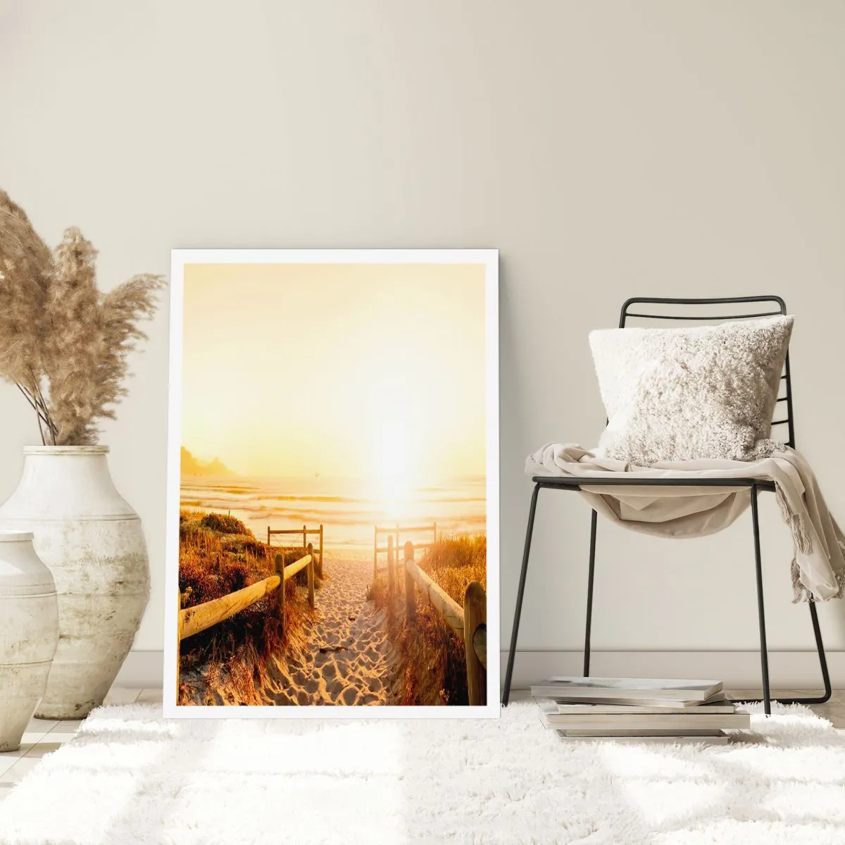Poster - Über die Düne, der Sonne entgegen - 40x50 cm