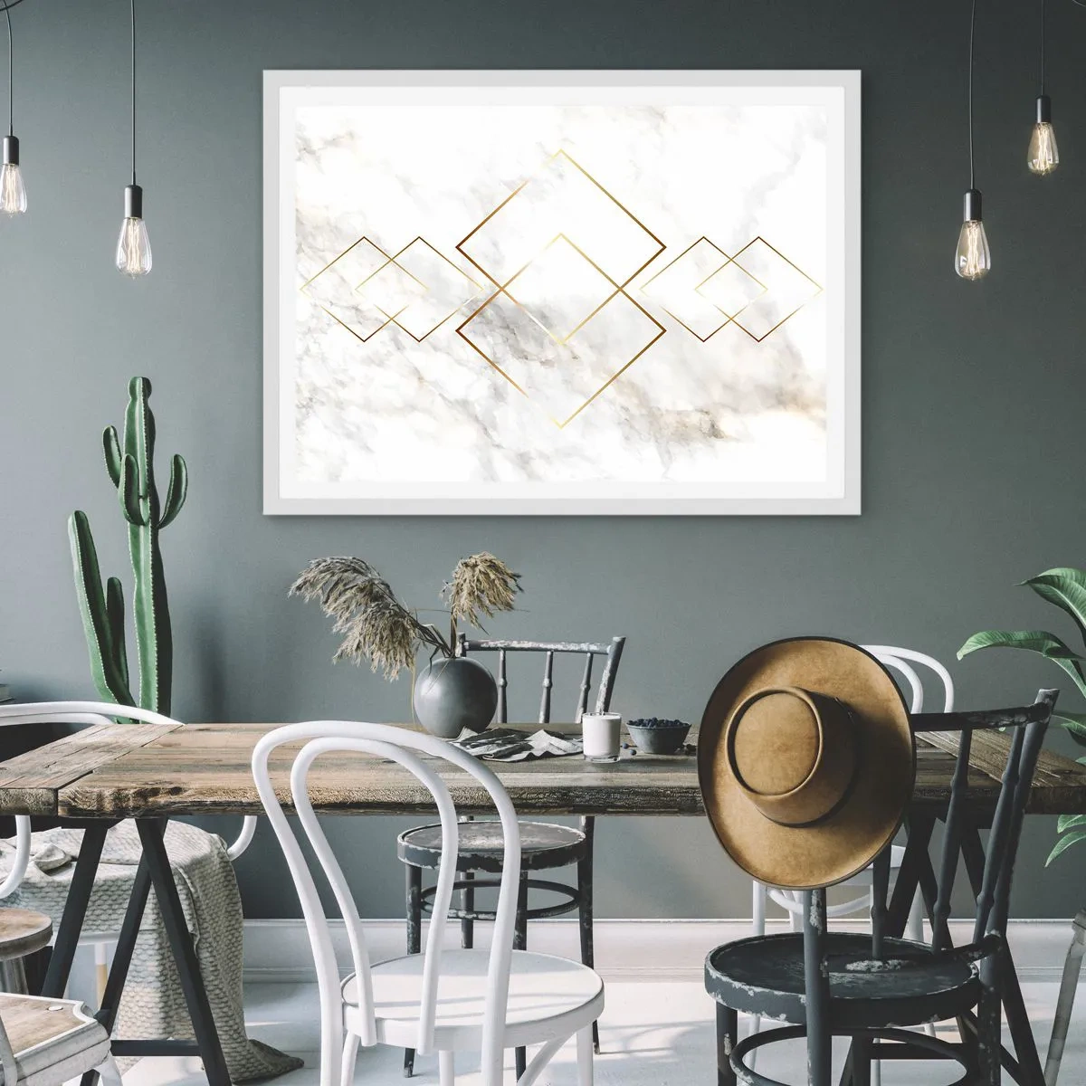 Poster in einem weißen Rahmen - Ein Blick in die Unendlichkeit - 40x30 cm