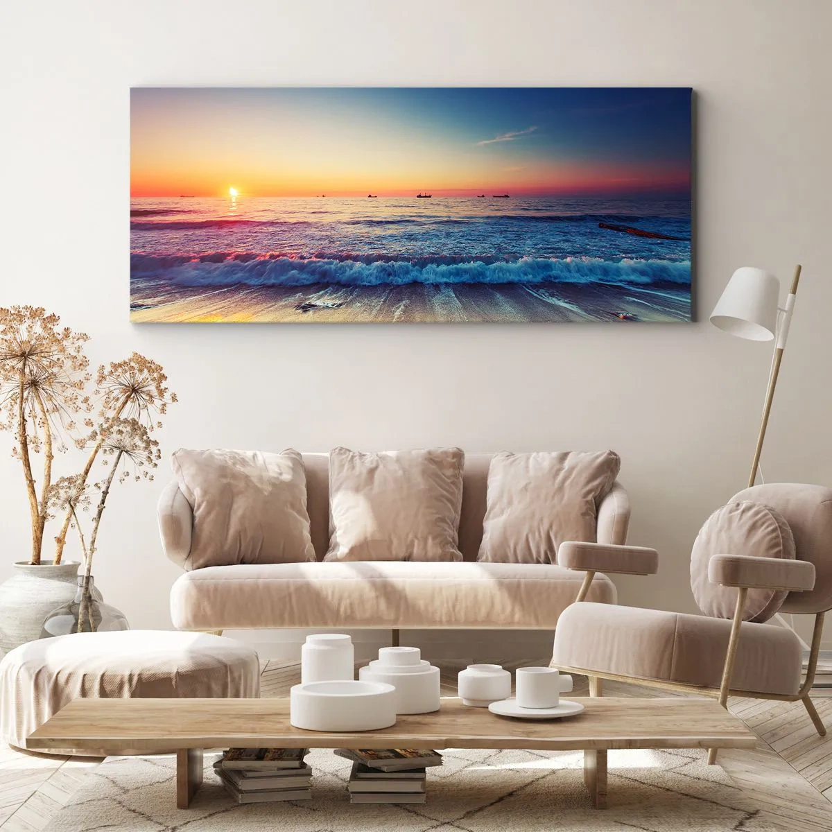 Bild auf Leinwand - Leinwandbild - Was ist mit dem Horizont? - 90x30 cm
