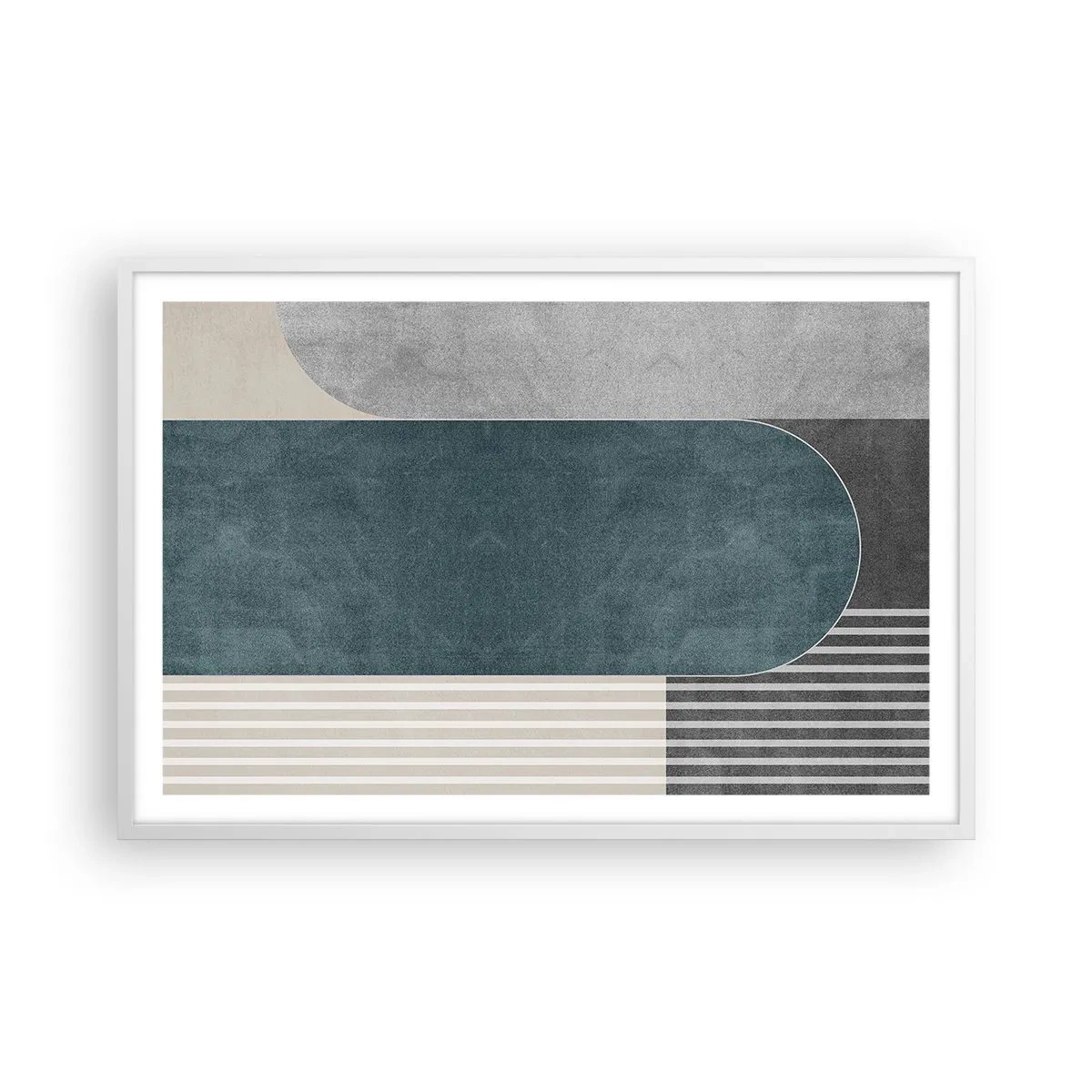Poster in einem weißen Rahmen - Komposition auf der Ebene - 91x61 cm