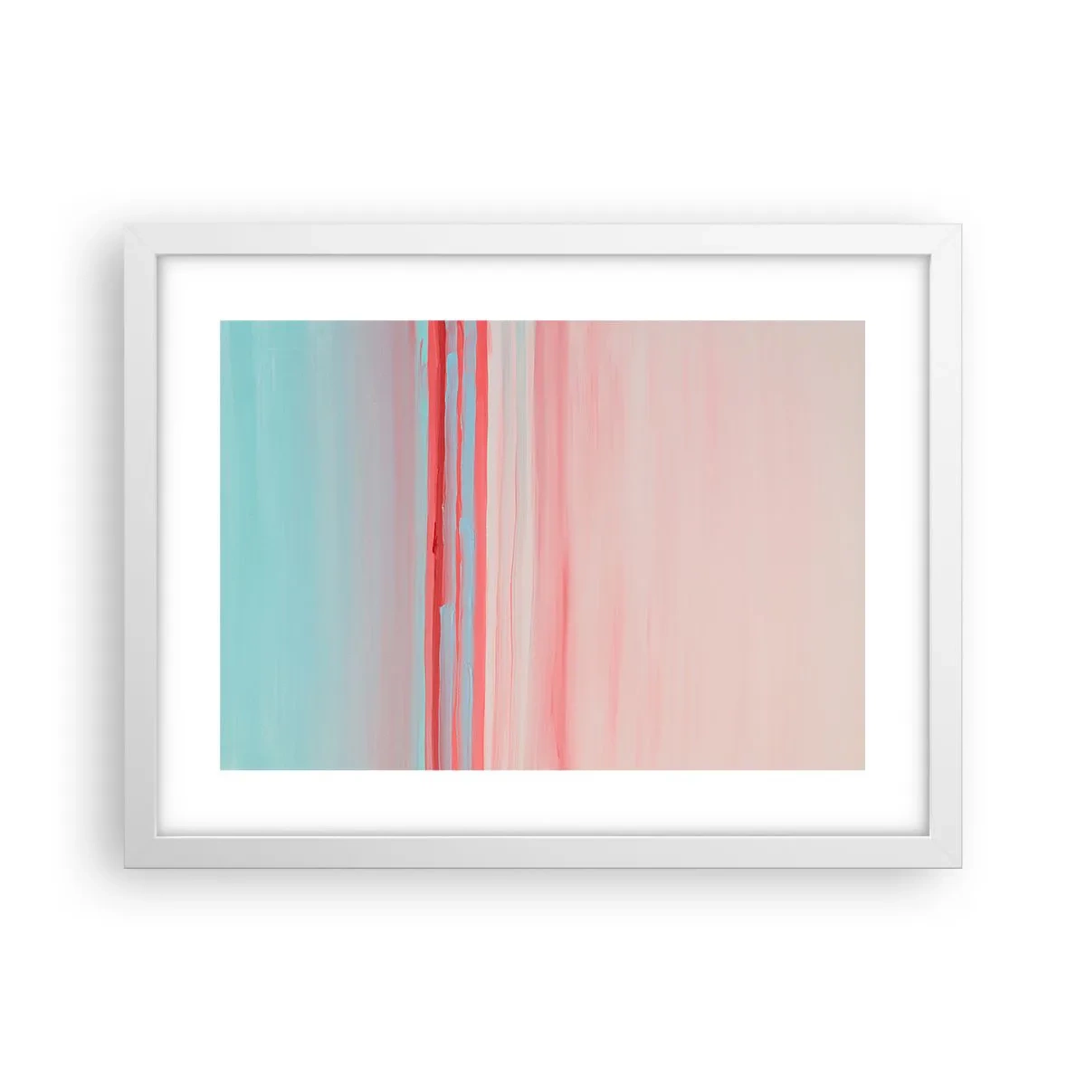 Poster in einem weißen Rahmen - Abstraktion im Morgengrauen - 40x30 cm