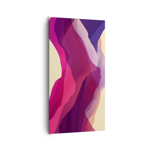 Bild auf Leinwand - Leinwandbild - Lila Wellen - 65x120 cm