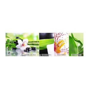 Fototapeten Muster Selbstklebend Deluxe Sticker - Kühle Frische - Bambus, Blume, Orchidee - 100x30 cm