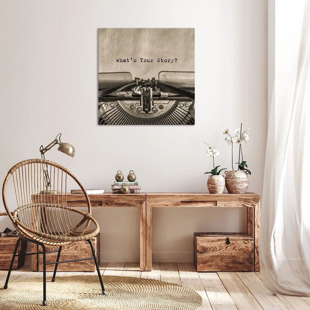 Bild auf Leinwand - Leinwandbild - Erzähl es mir - 70x70 cm