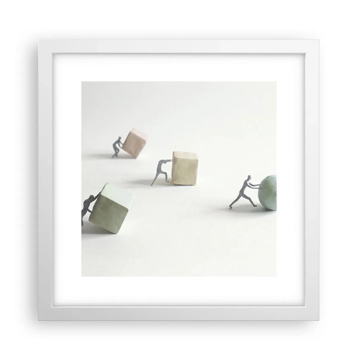 Poster in einem weißen Rahmen - Pures Leben - 30x30 cm