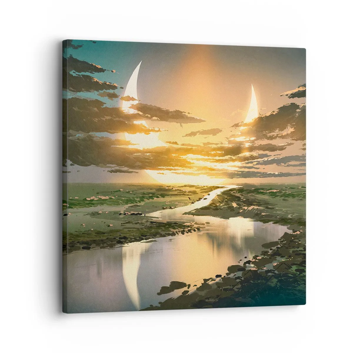 Bild auf Leinwand - Leinwandbild - Irgendwo in einer weit, weit entfernten Galaxie - 30x30 cm