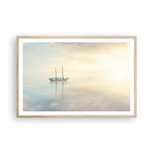 Poster in einem Rahmen aus heller Eiche - Im Meer der Stille - 91x61 cm